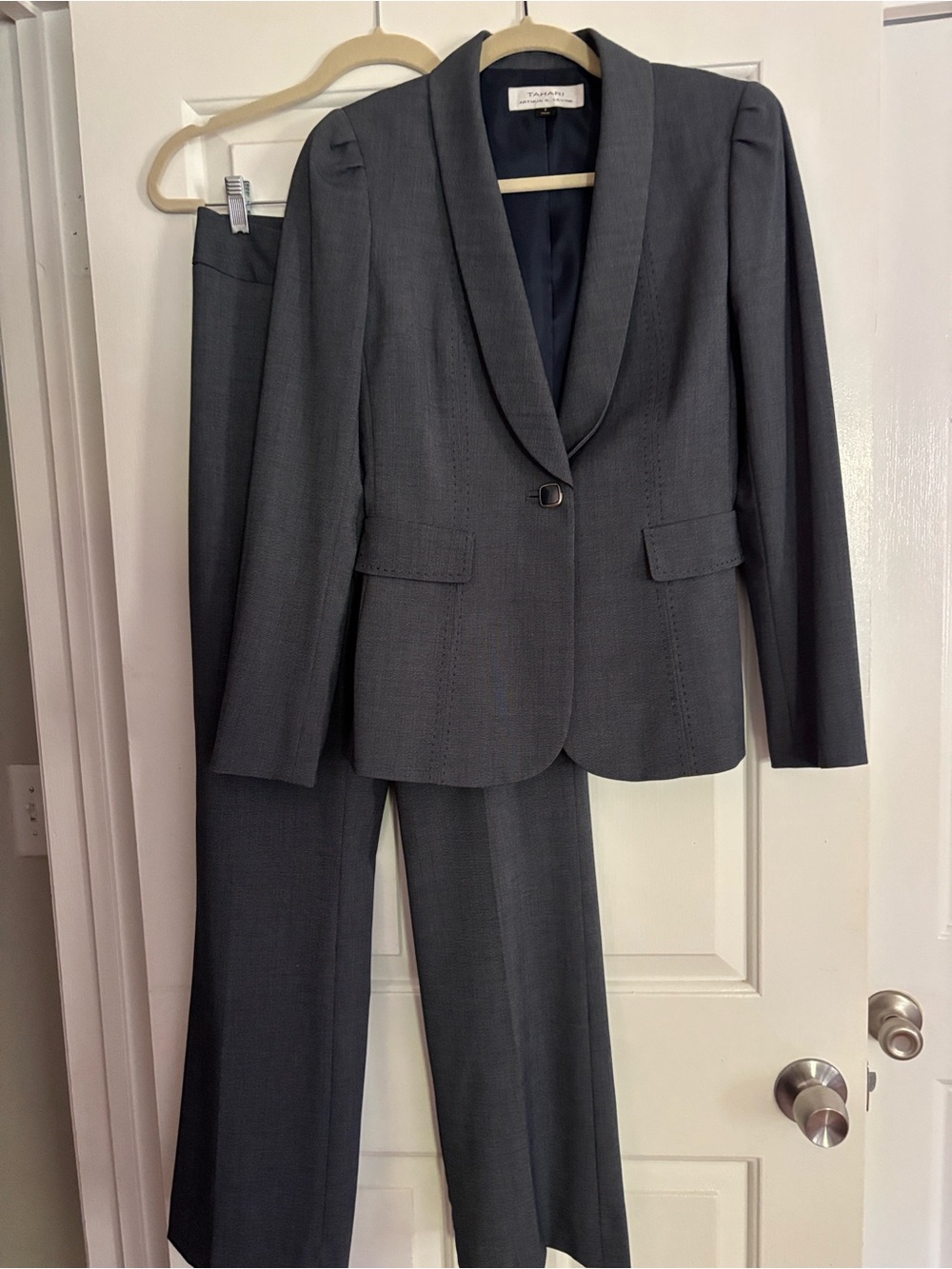 Tahari Shawl Collar Blazer and Pants Suit